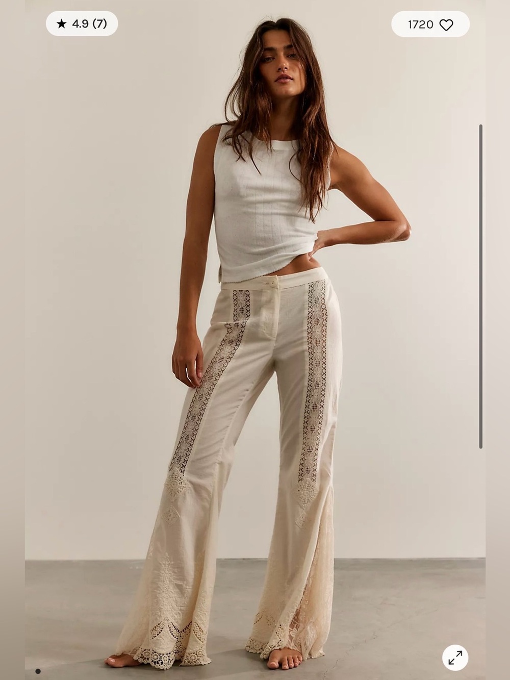 NWT Aliyah Lace Flare Pants